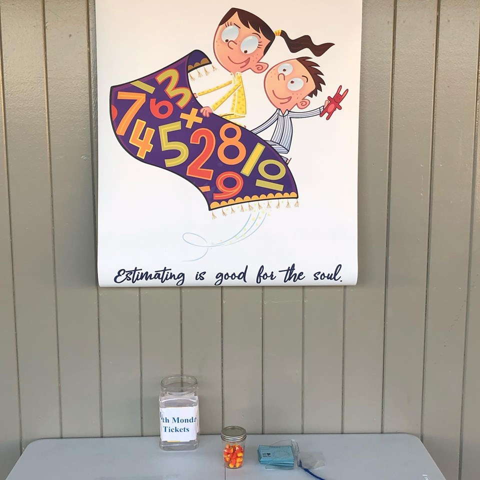 Every week scholars use their mathematical reasoning skills to estimate how many candies are in the jar