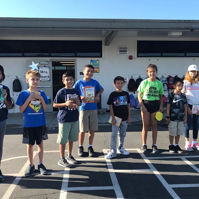 All of these children got the Thinking Thursday question correct and got to choose their very own literature book for their personal library. Thank you donors for making this happen.