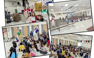 The Imagination Machine team performs Zeyen students' short stories onstage - article thumnail image