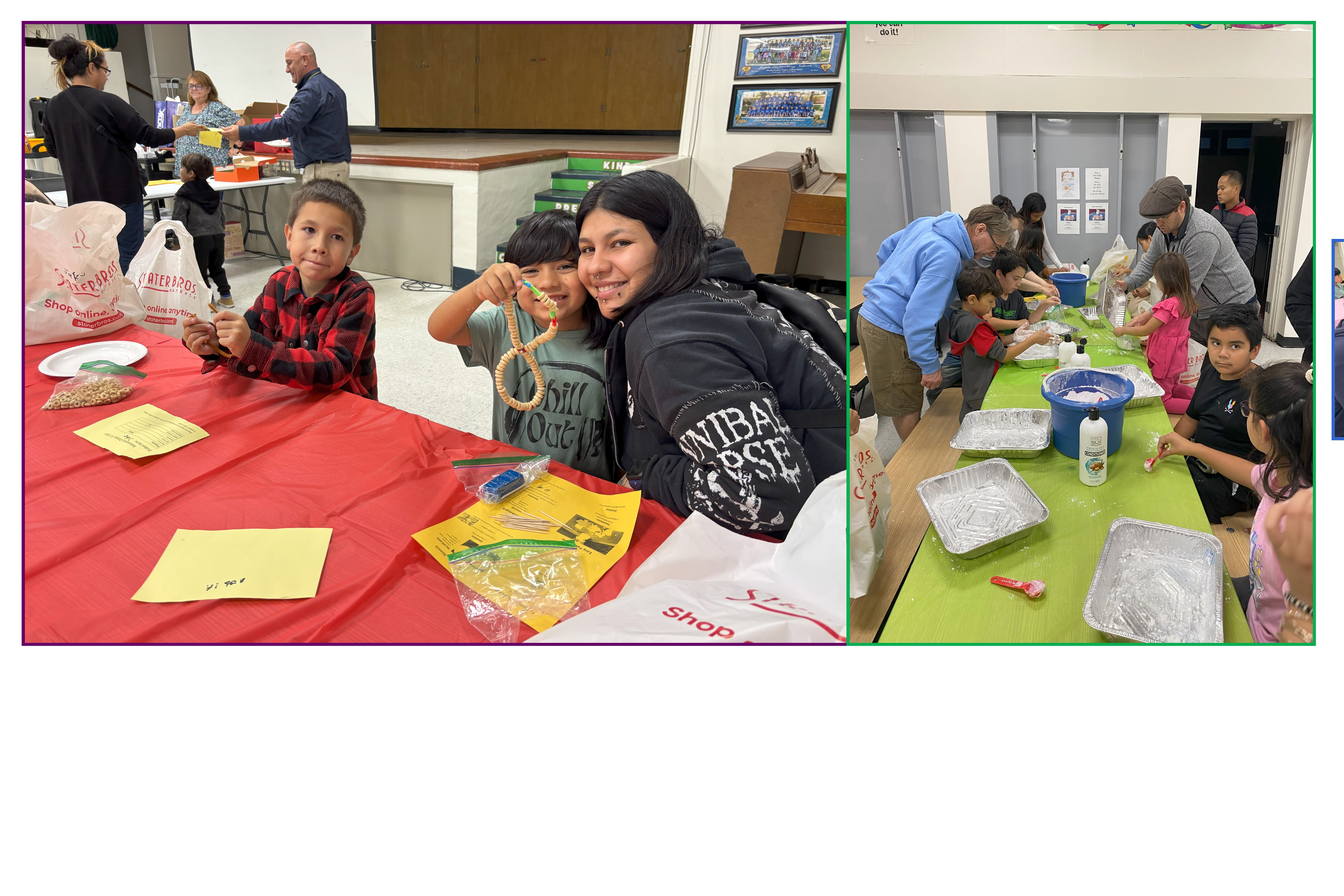 Families participating in Makerspace Night